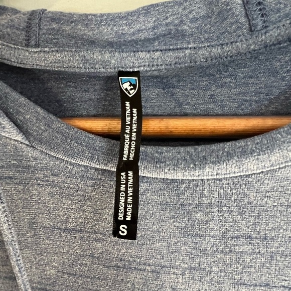 KUHL Women's Long Sleeve Hoodie Blue Kangaroo Pockets Size Small S Drawstring - Picture 3 of 6